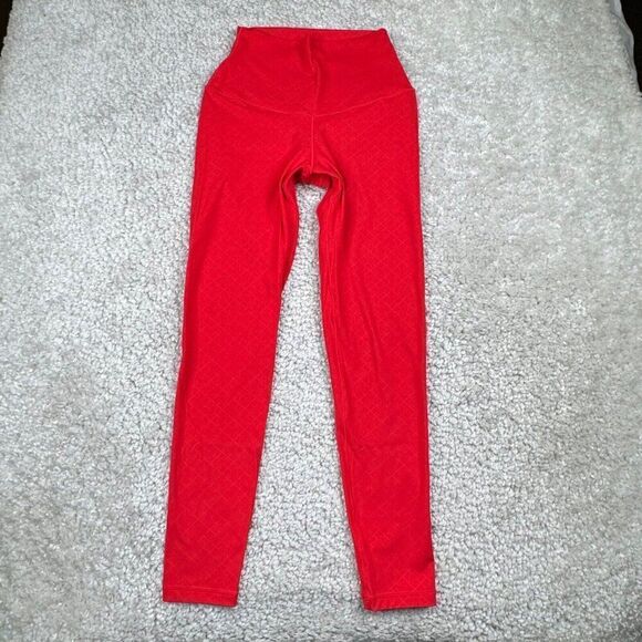 Shefit Boss Legging High Waisted Diamond Embossed Print Rush Red - Picture 3 of 13